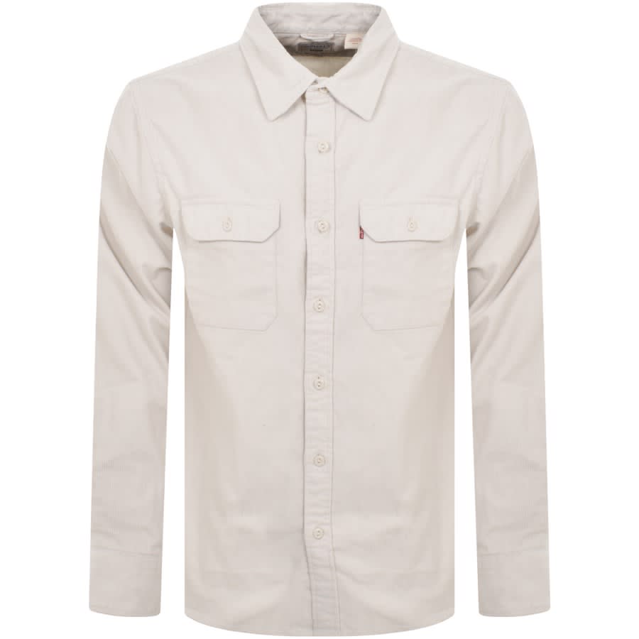 Image number 1 for Levis Jackson Worker Long Sleeve Shirt Off White
