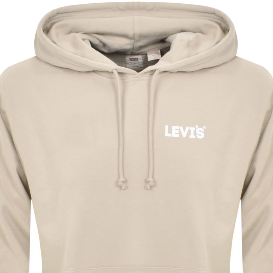 Image number 2 for Levis Relaxed Logo Hoodie Beige