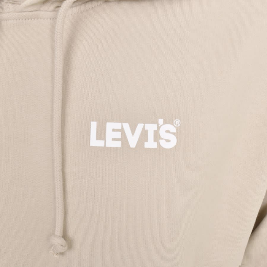 Image number 4 for Levis Relaxed Logo Hoodie Beige
