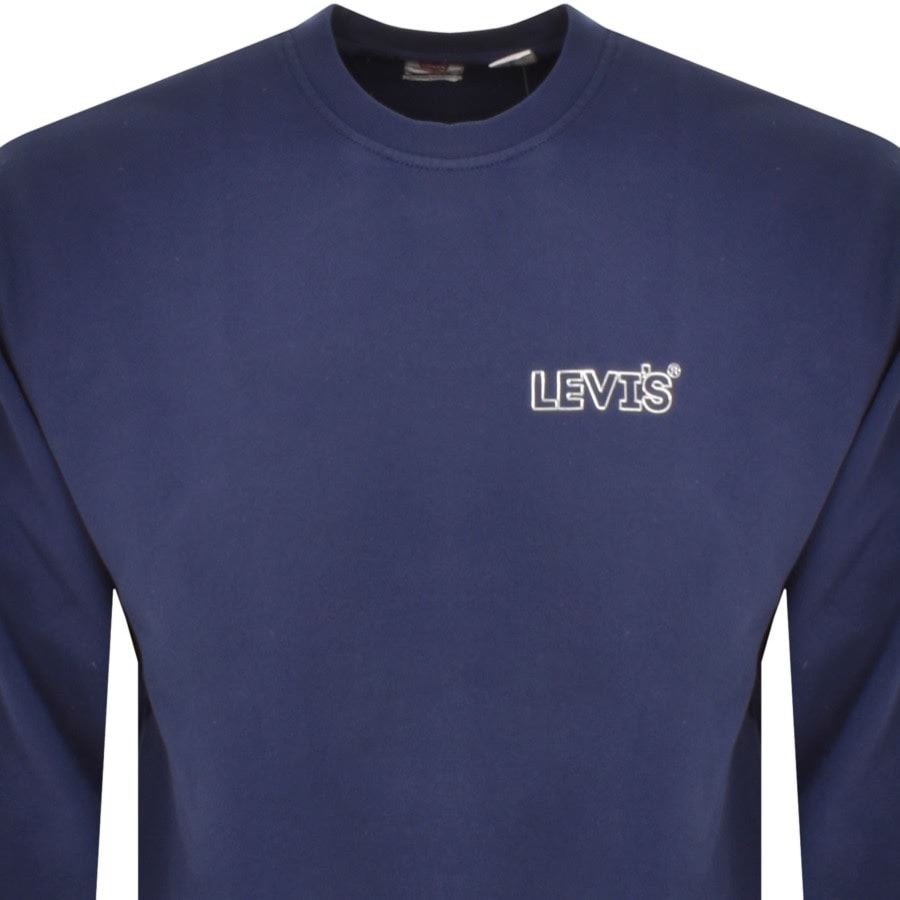 Image number 2 for Levis Relaxed Graphic Sweatshirt Navy