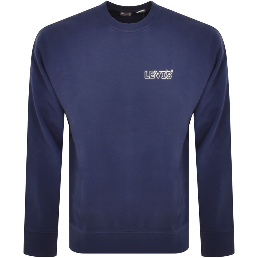 Image number 1 for Levis Relaxed Graphic Sweatshirt Navy