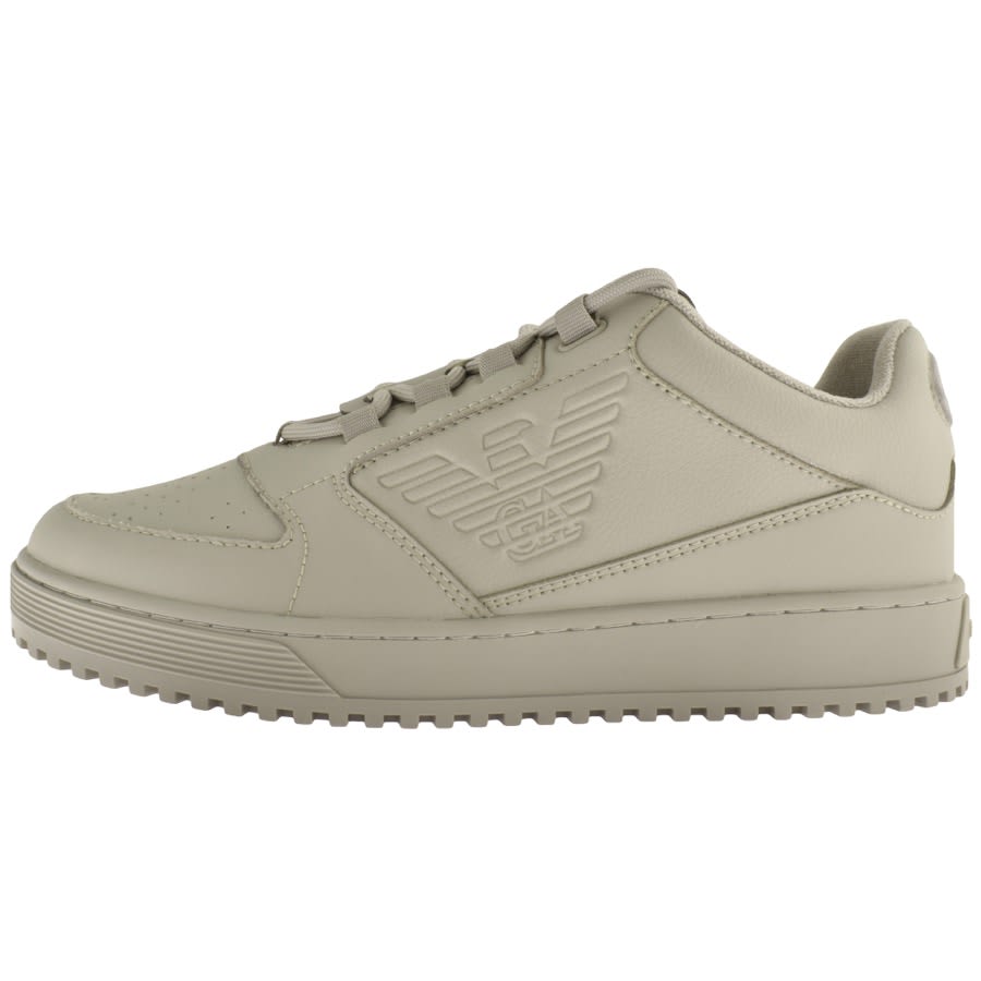 Image number 1 for Emporio Armani Logo Trainers Grey