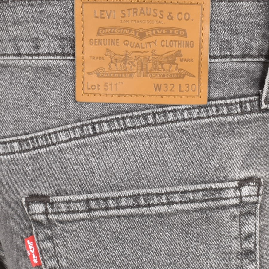Image number 3 for Levis 511 Slim Fit Jeans Mid Wash Grey