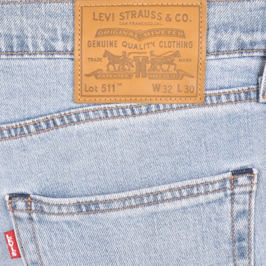 Image number 3 for Levis 511 Slim Fit Jeans Mid Wash Blue