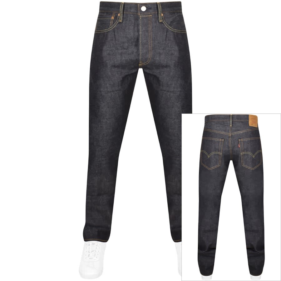 Image number 1 for Levis 501 Original Fit Jeans Navy