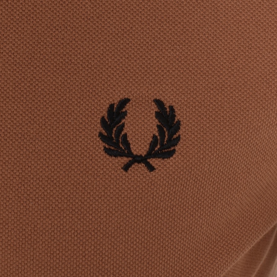 Image number 3 for Fred Perry Twin Tipped Polo T Shirt Brown