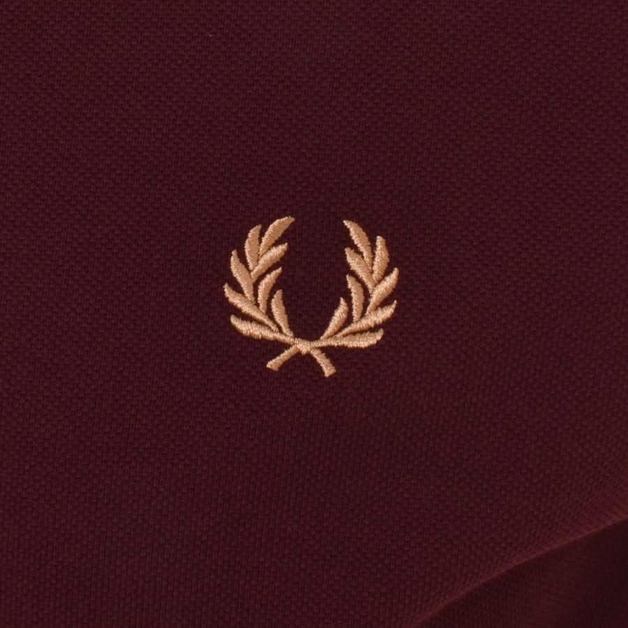 Fred Perry Plain Polo T Shirt Burgundy | Mainline Menswear