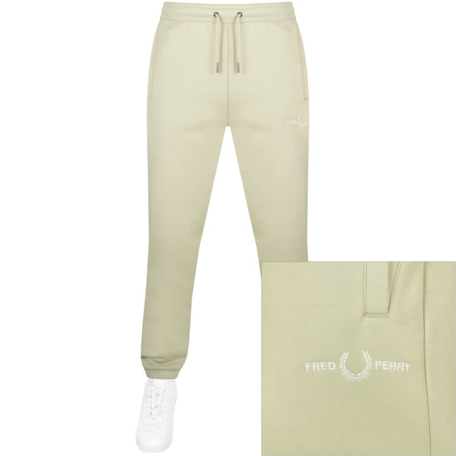Image number 1 for Fred Perry Loopback Jogging Bottoms In Green