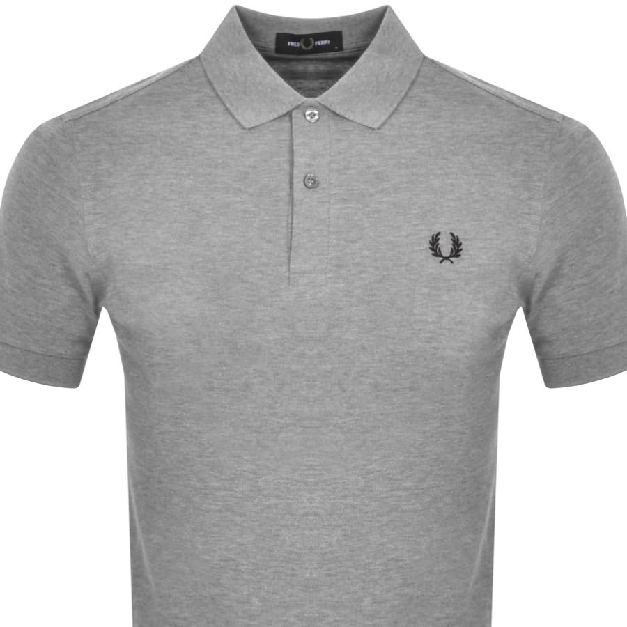 Image number 2 for Fred Perry Plain Polo T Shirt Grey