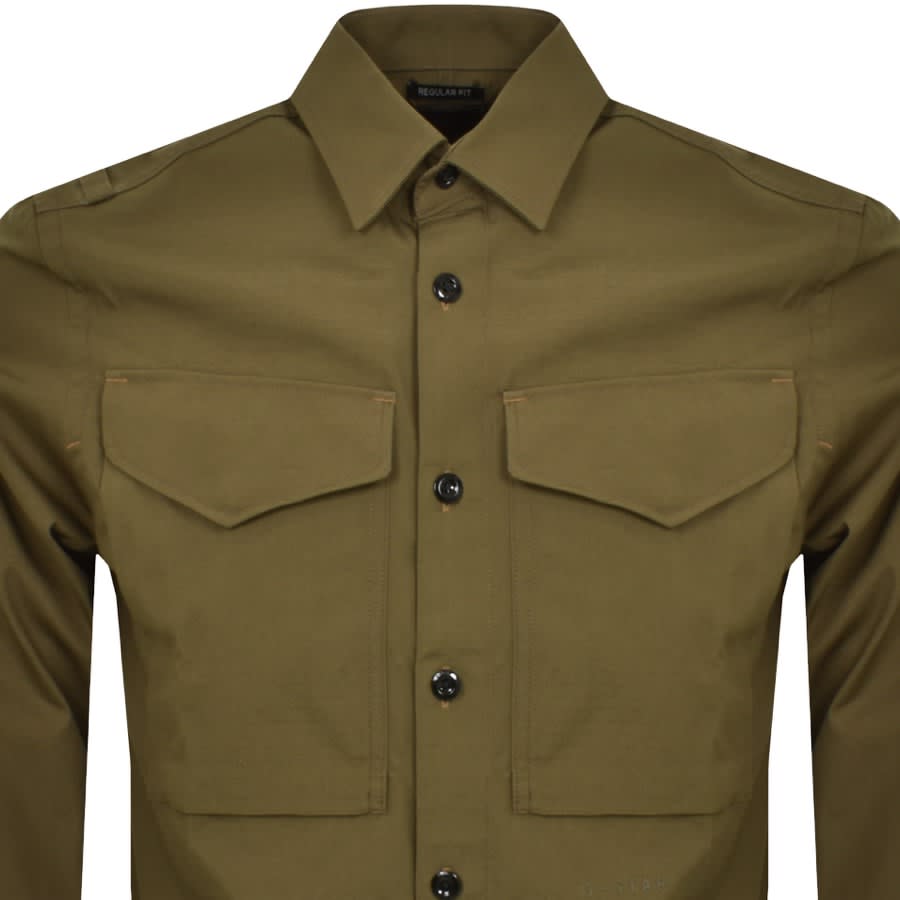 Image number 2 for G Star Raw Cargo Regular Long Sleeve Shirt Green
