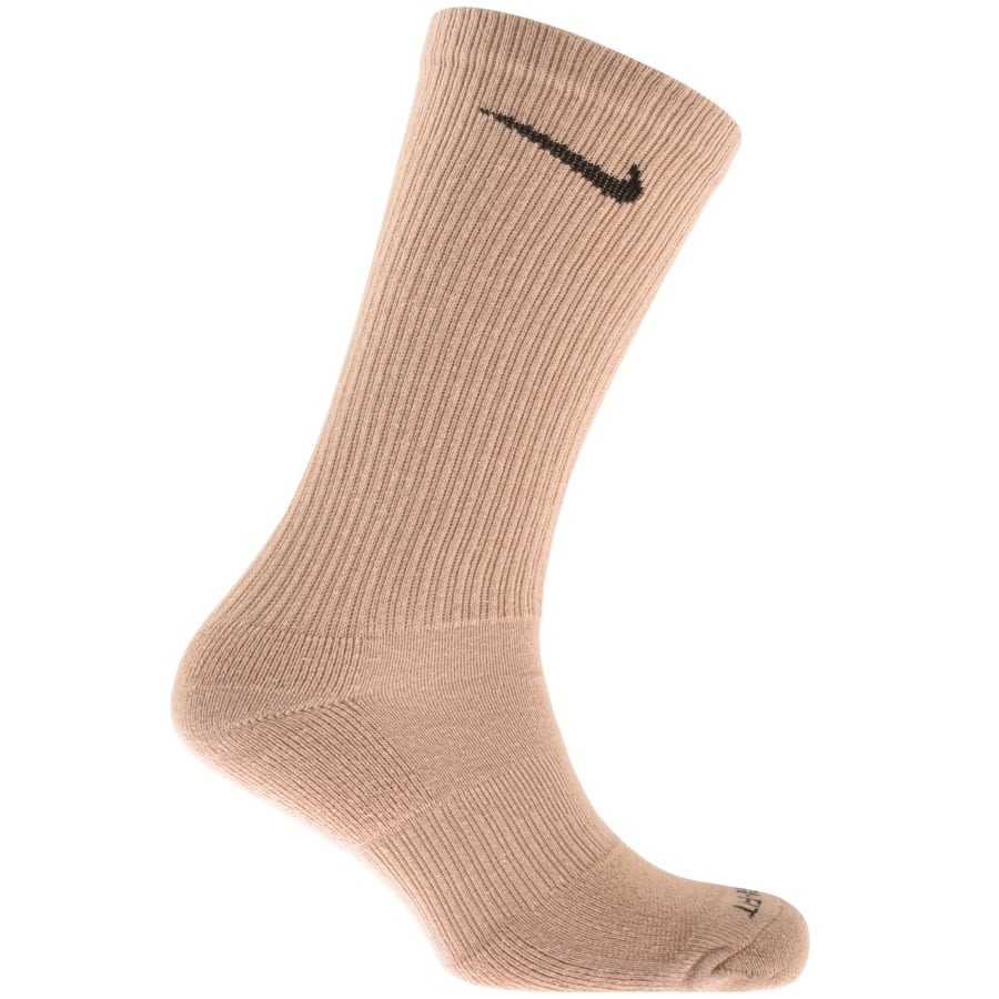 Image number 2 for Nike Training Three Pack Socks Brown