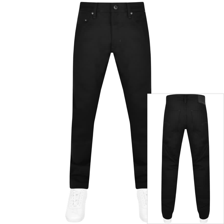 Image number 1 for G Star Raw Mosa Straight Fit Jeans Black