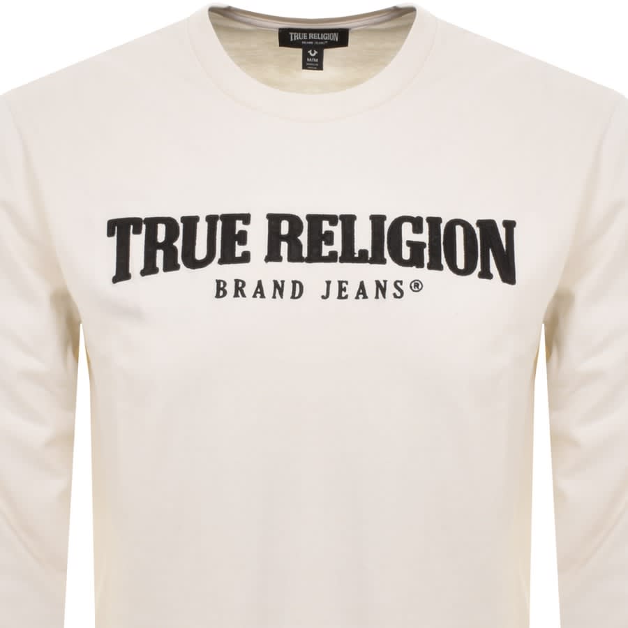 Image number 2 for True Religion Long Sleeve Arch T Shirt White