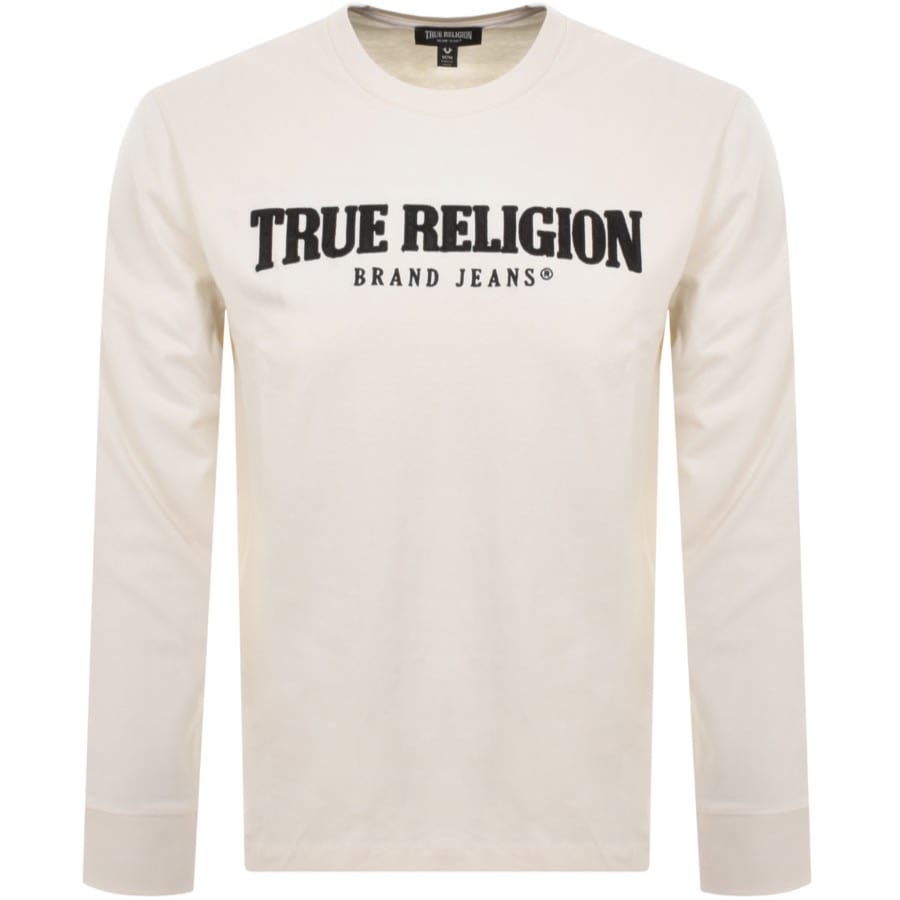 Image number 1 for True Religion Long Sleeve Arch T Shirt White