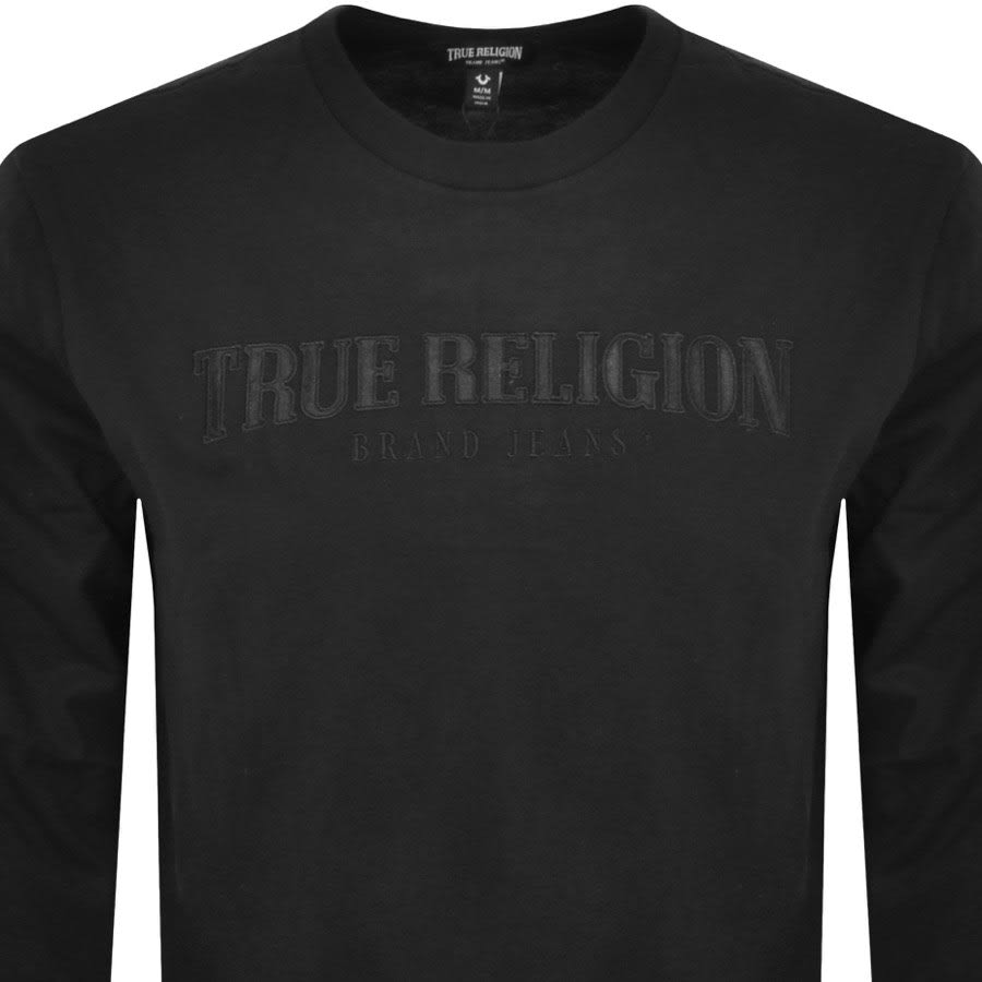 Image number 2 for True Religion Long Sleeve Arch T Shirt Black