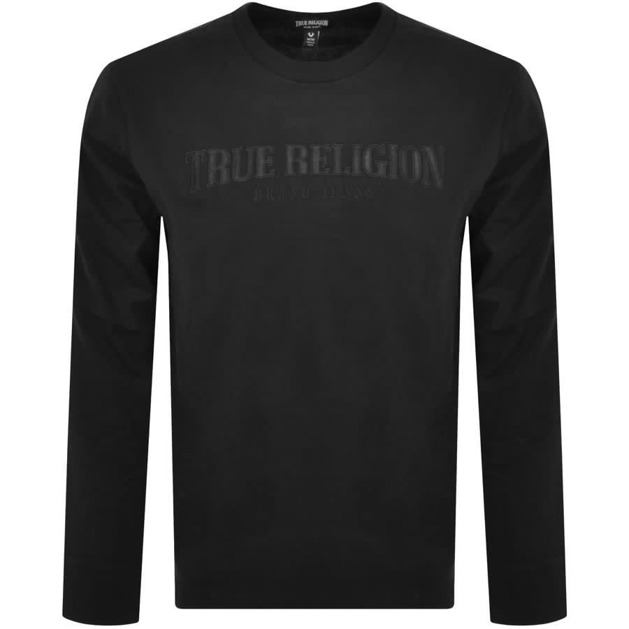 Image number 1 for True Religion Long Sleeve Arch T Shirt Black