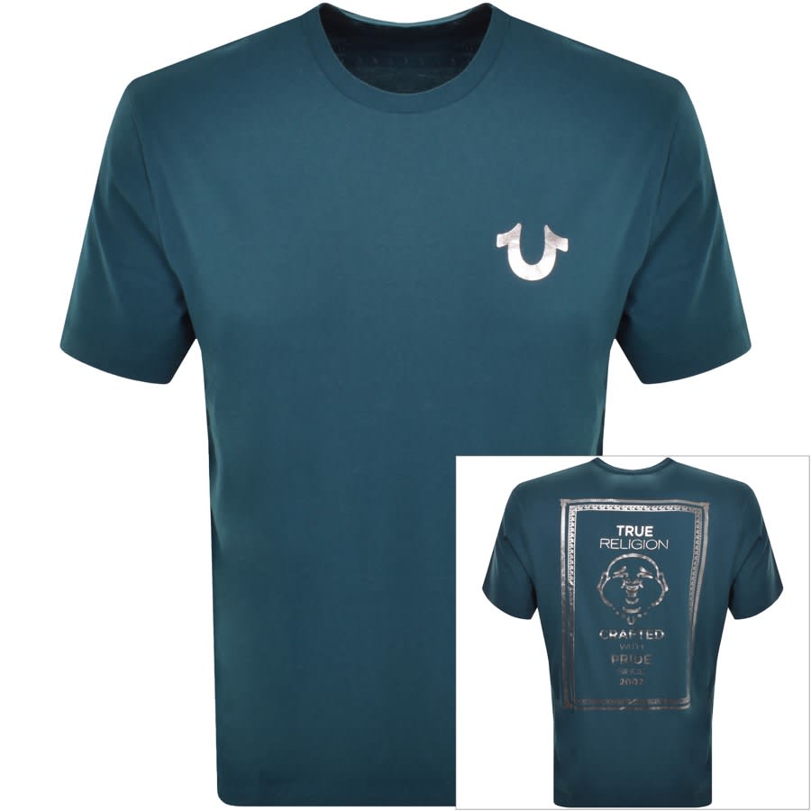 Image number 1 for True Religion Frame Logo T Shirt Blue