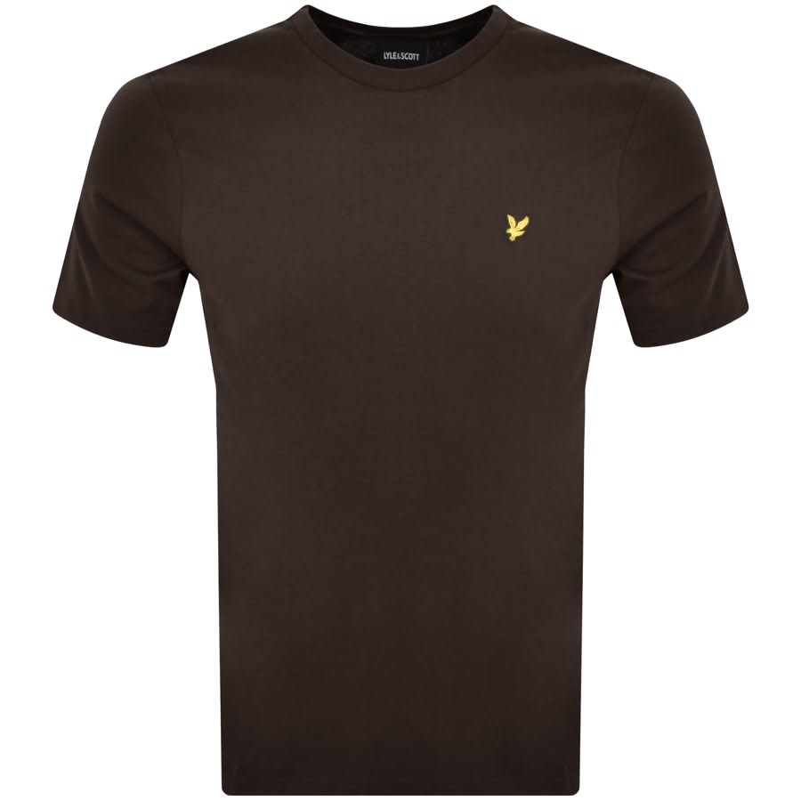 Image number 1 for Lyle And Scott Crew Neck T Shirt Brown