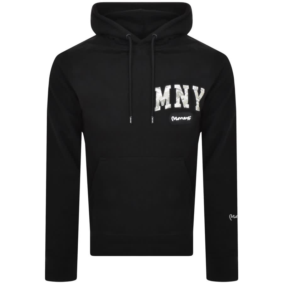 Image number 2 for Money Camo Fill Hoodie Black