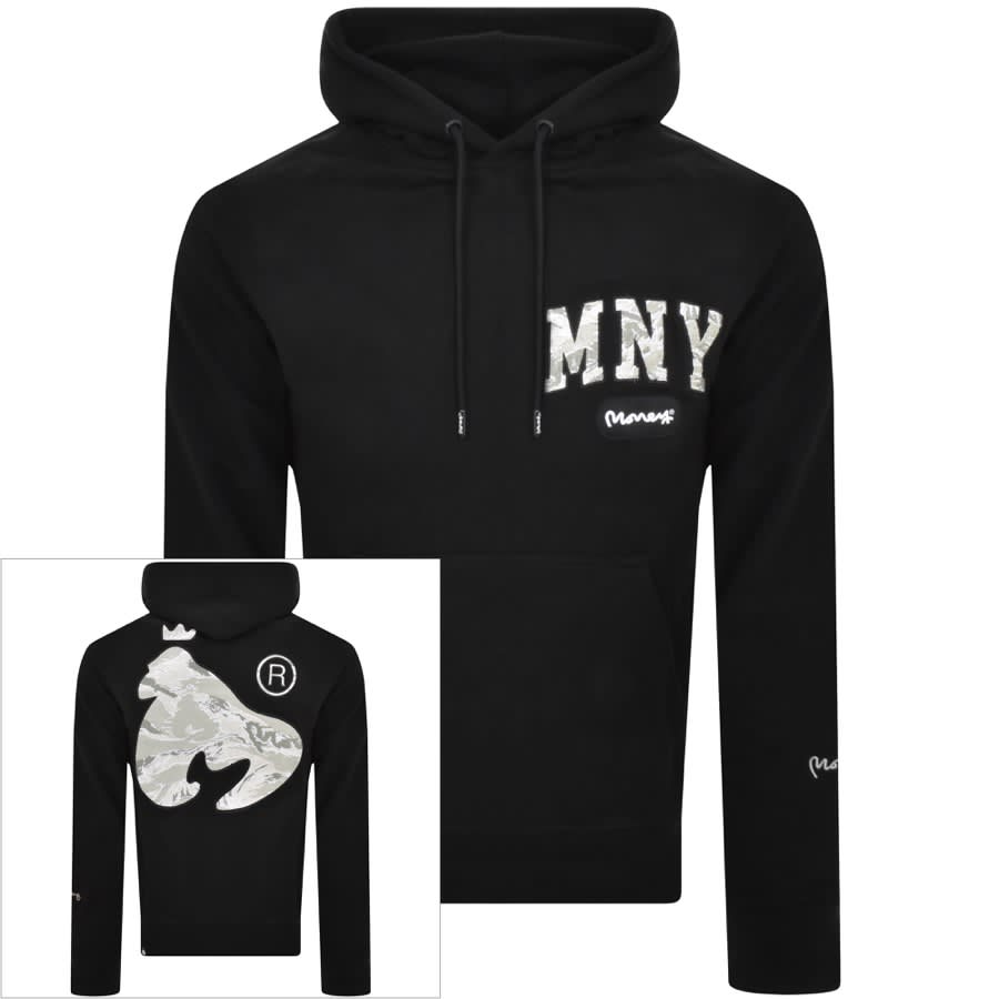 Image number 2 for Money Camo Fill Hooded Tracksuit Black