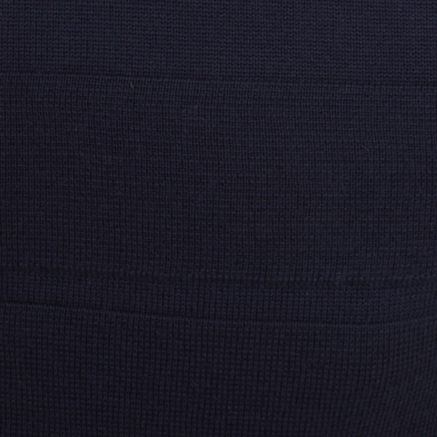 Image number 3 for Paul Smith Half Zip Knit Polo Jumper Navy
