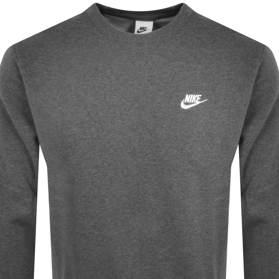 Image number 2 for Nike Crew Neck Club Sweatshirt Grey