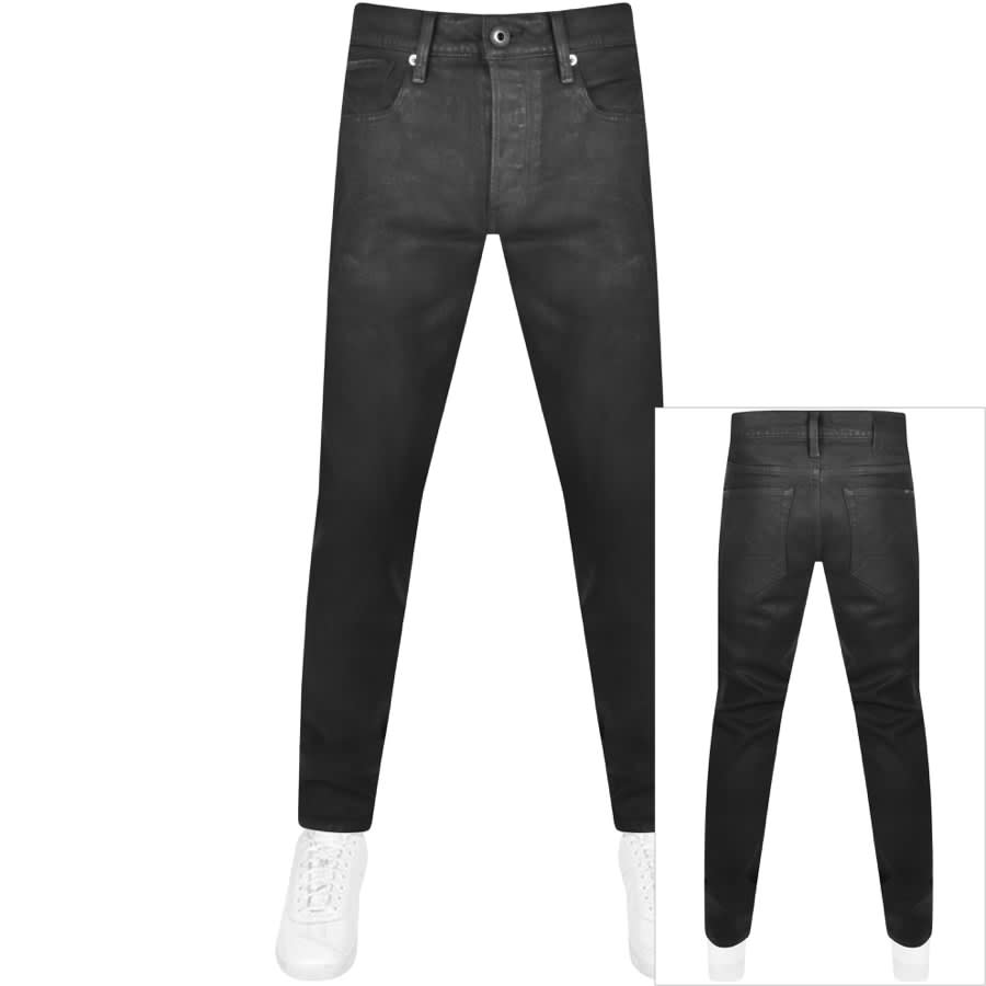 Image number 1 for G Star Raw 3301 Slim Fit Jeans Black