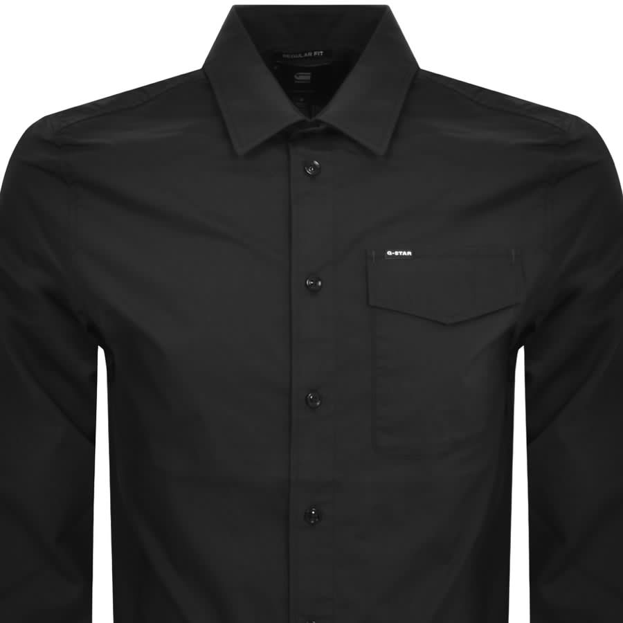 Image number 2 for G Star Raw Rine Regular Long Sleeve Shirt Black