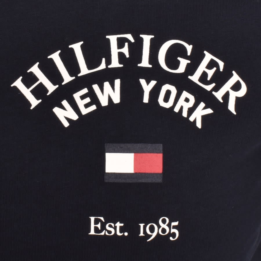 Image number 3 for Tommy Hilfiger Arch Varsity T Shirt Navy