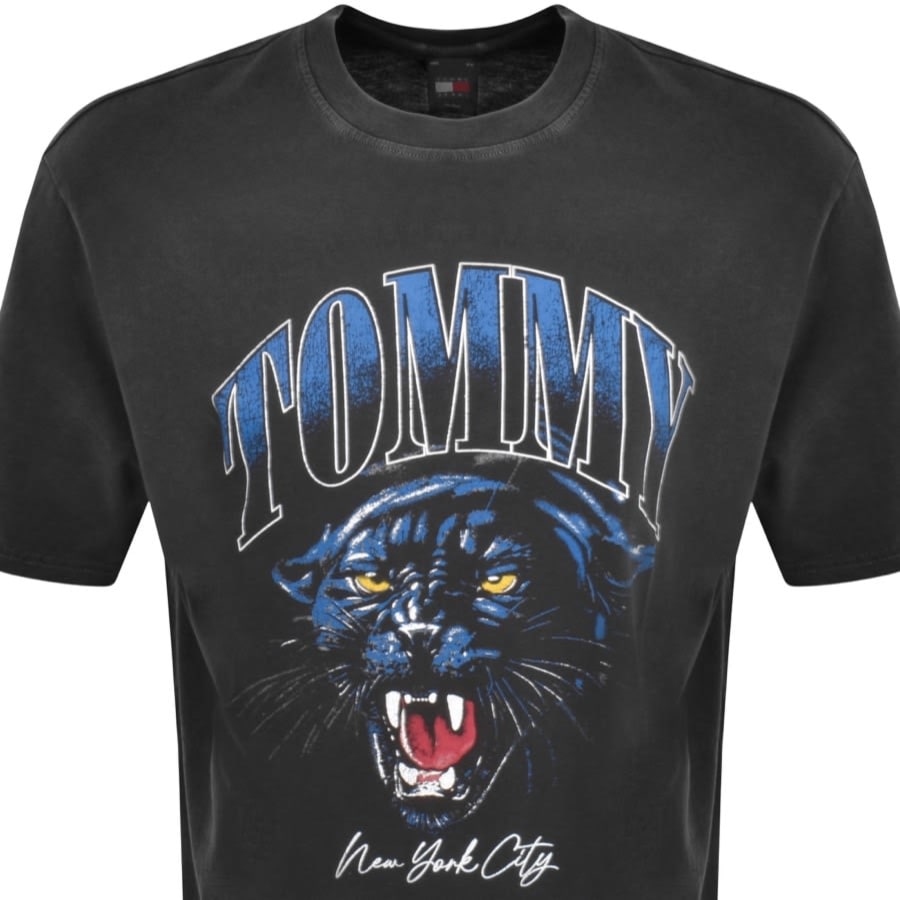 Image number 2 for Tommy Jeans College Tiger T Shirt Black