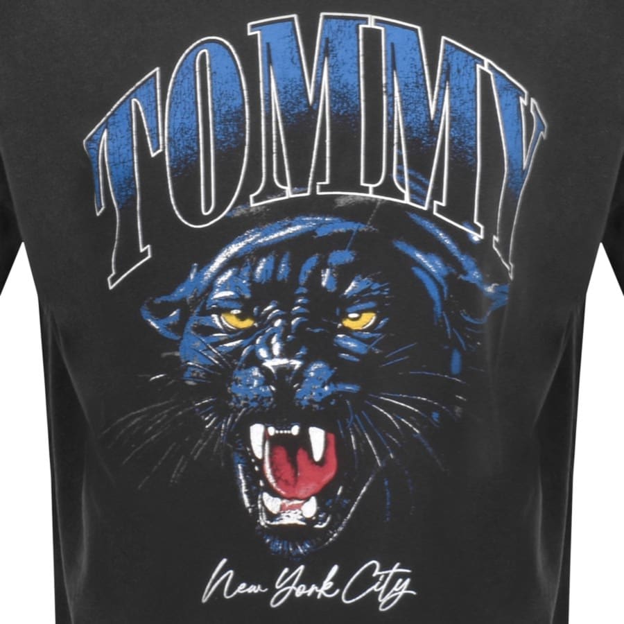 Image number 3 for Tommy Jeans College Tiger T Shirt Black