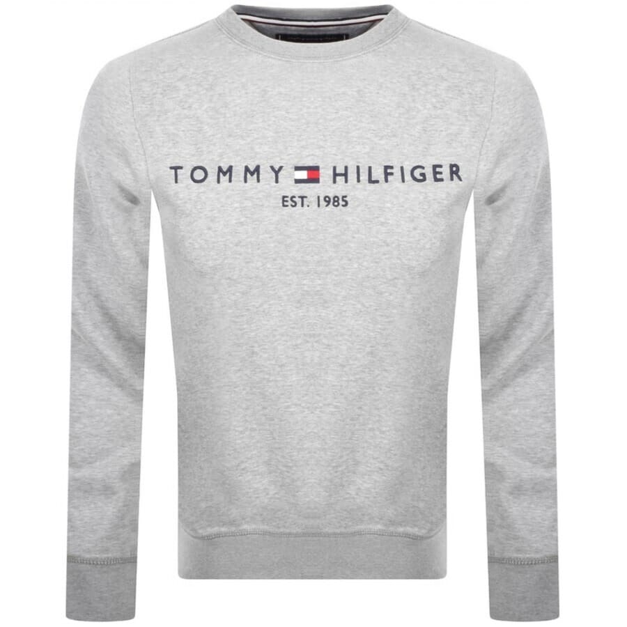 Image number 1 for Tommy Hilfiger Logo Sweatshirt Grey