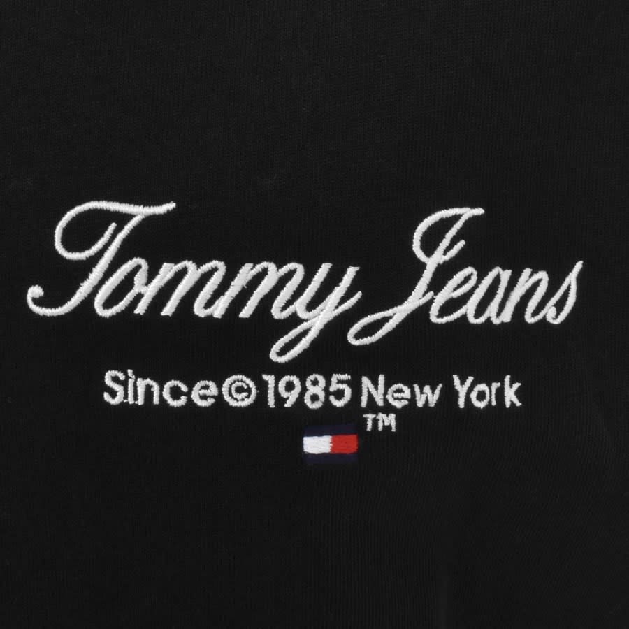 Image number 4 for Tommy Jeans Long Sleeve Logo T Shirt Black