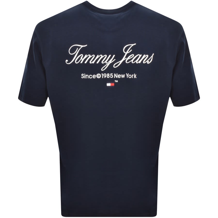 Image number 3 for Tommy Jeans Oversized Logo T Shirt Navy