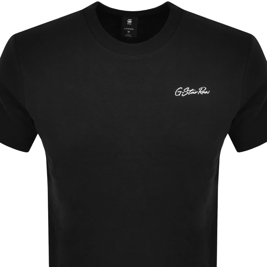 Image number 2 for G Star Raw Regular Logo T Shirt Black
