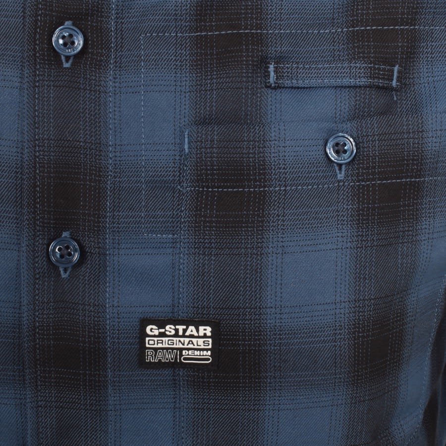 Image number 3 for G Star Raw Bristum 2.0 Long Sleeve Shirt Blue