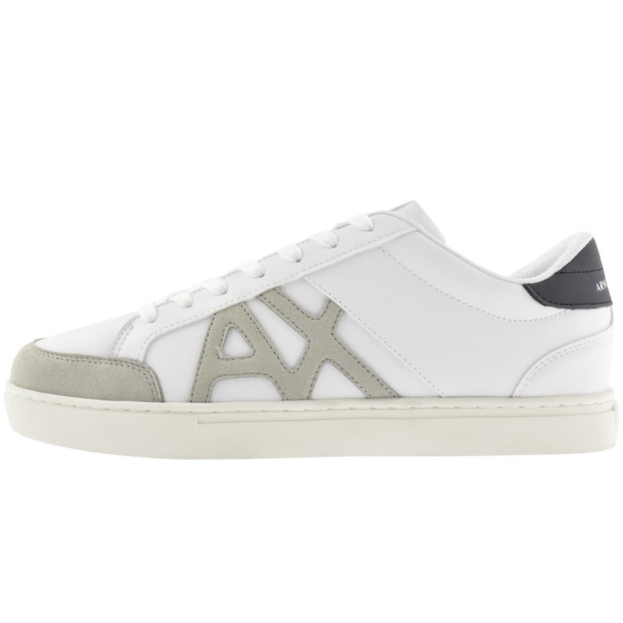 Image number 1 for Armani Exchange Logo Trainers White