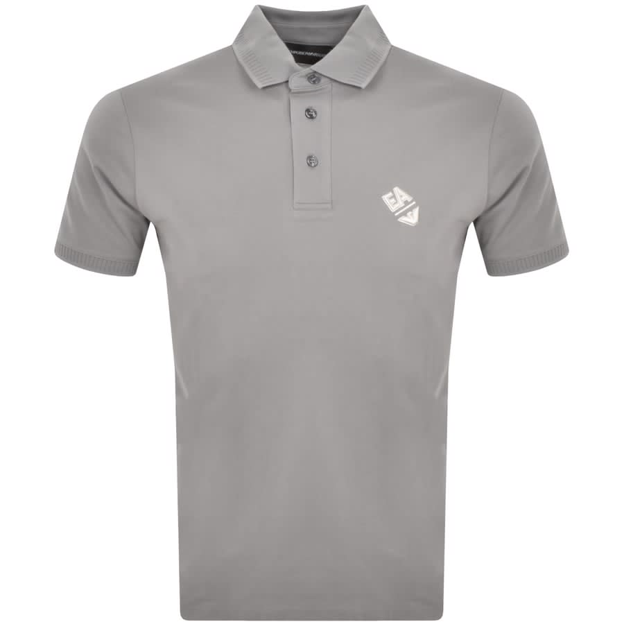 Image number 1 for Emporio Armani Short Sleeved Polo T Shirt Grey