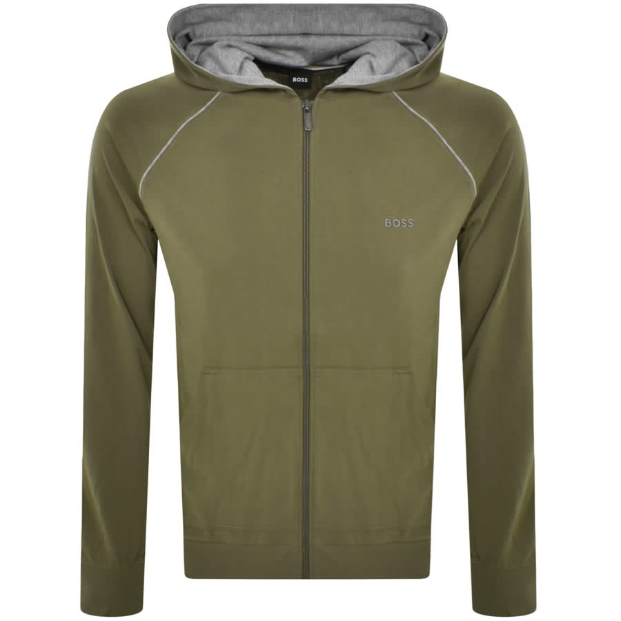 Image number 2 for BOSS Lounge Hooded Tracksuit Khaki