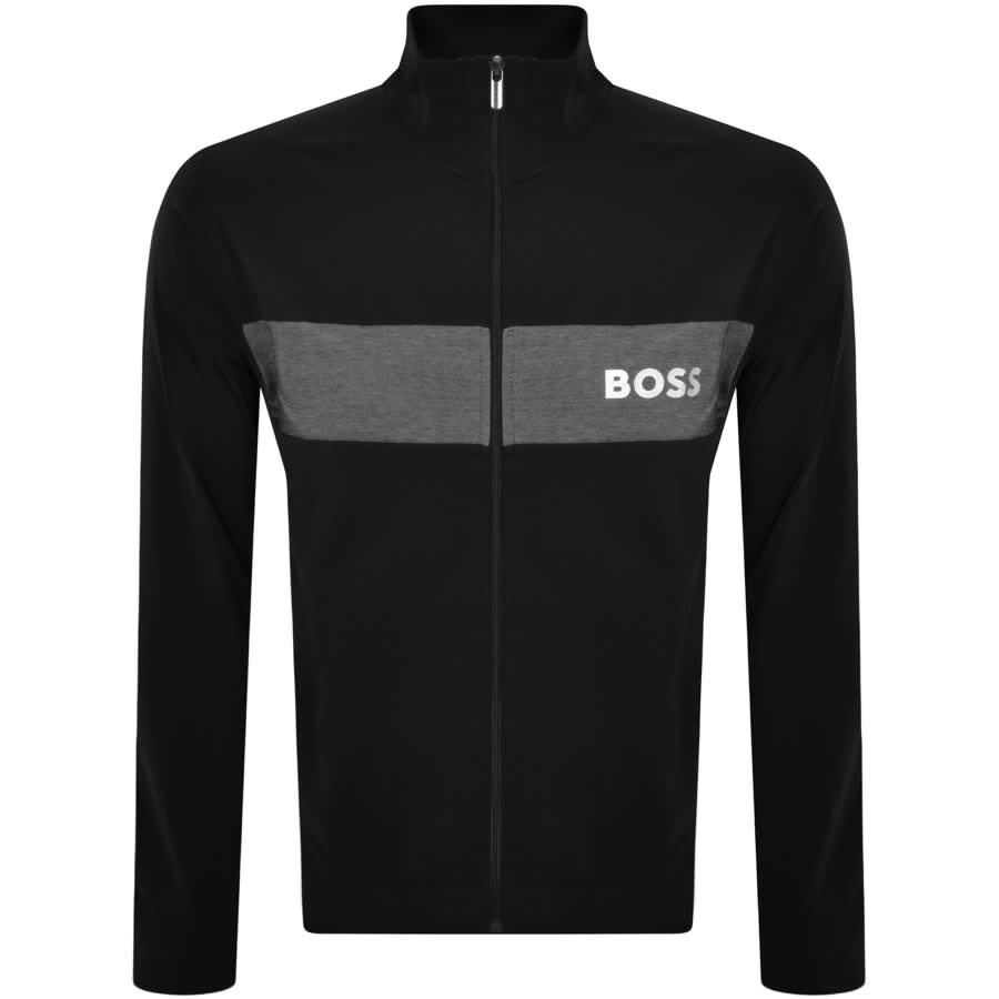 Image number 1 for BOSS Loungewear Full Zip Sweatshirt Black
