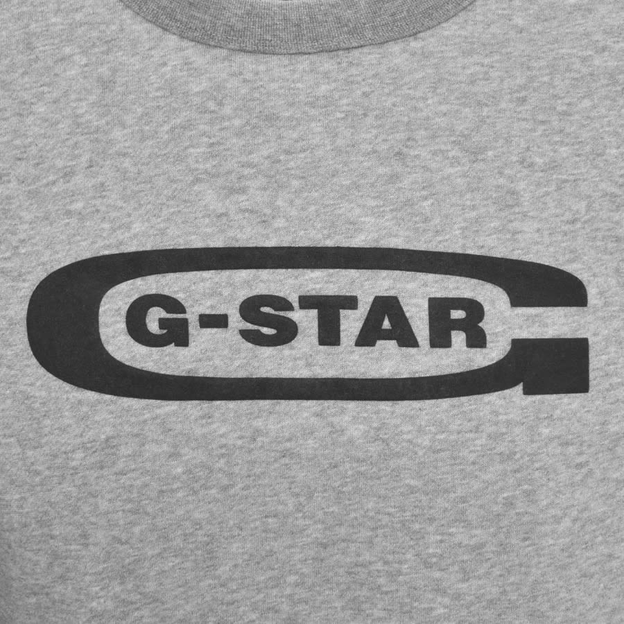 Image number 3 for G Star Raw Old School Logo Sweatshirt Grey