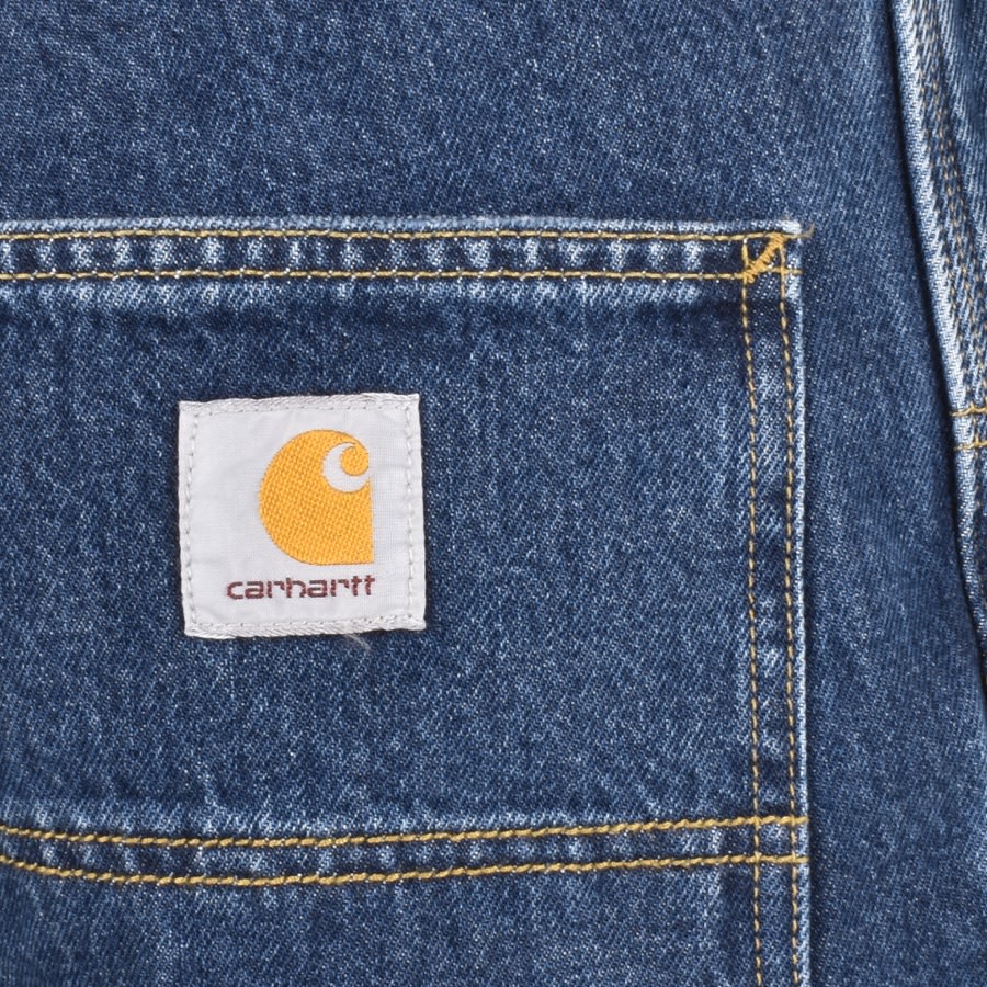 Image number 3 for Carhartt WIP Single Knee Mid Wash Jeans Blue