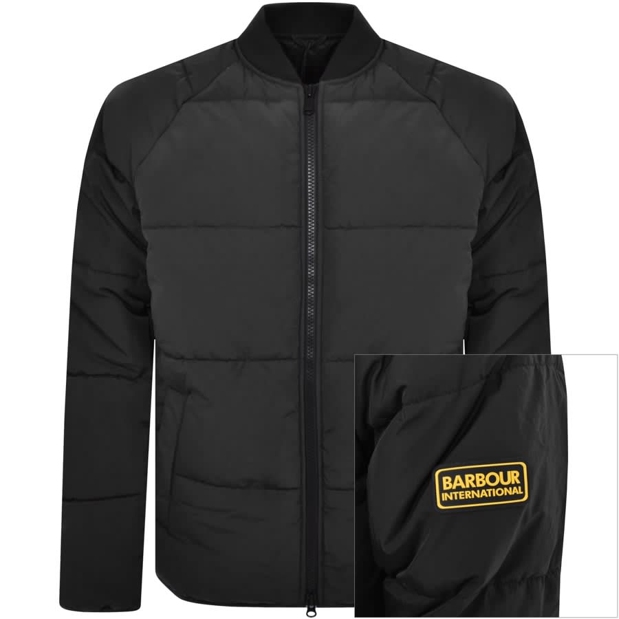 Image number 1 for Barbour International Cluny Quilted Jacket Black