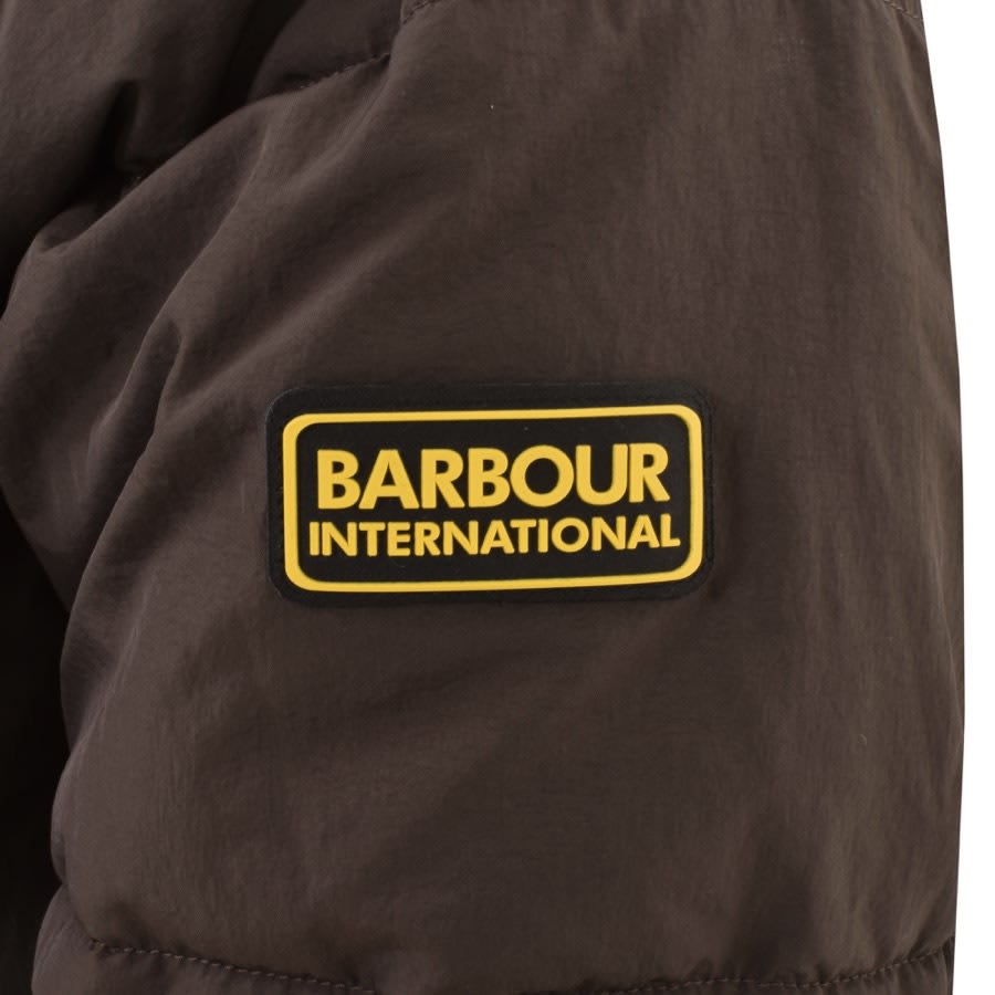 Image number 3 for Barbour International Cluny Quilted Jacket Brown