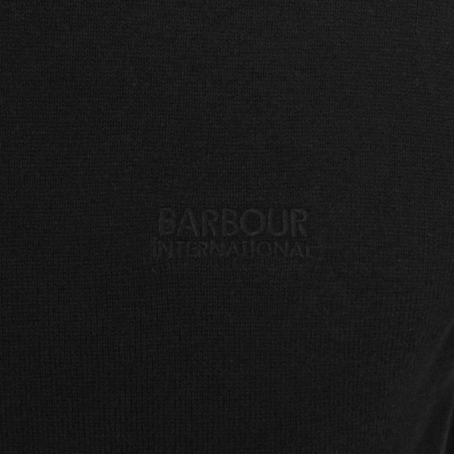 Image number 3 for Barbour International Binder Knitted Polo Black