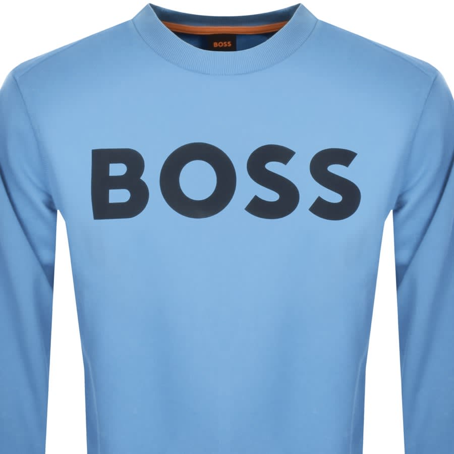 Image number 2 for BOSS We Basic Crew Neck Sweatshirt Blue