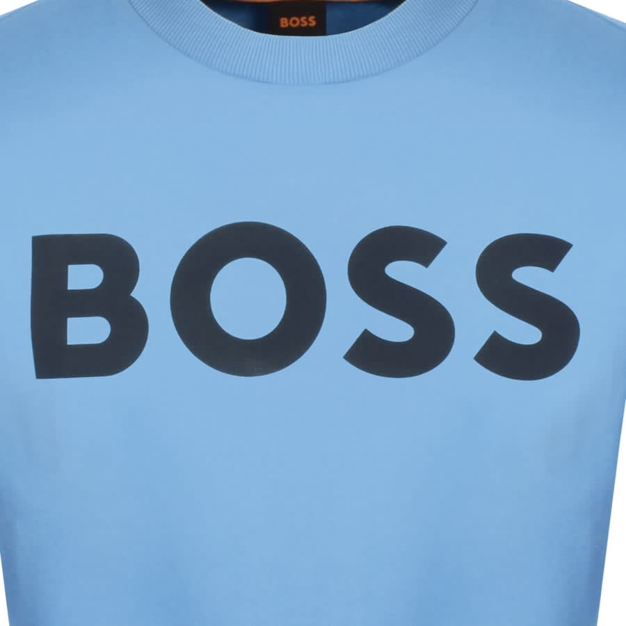 Image number 3 for BOSS We Basic Crew Neck Sweatshirt Blue