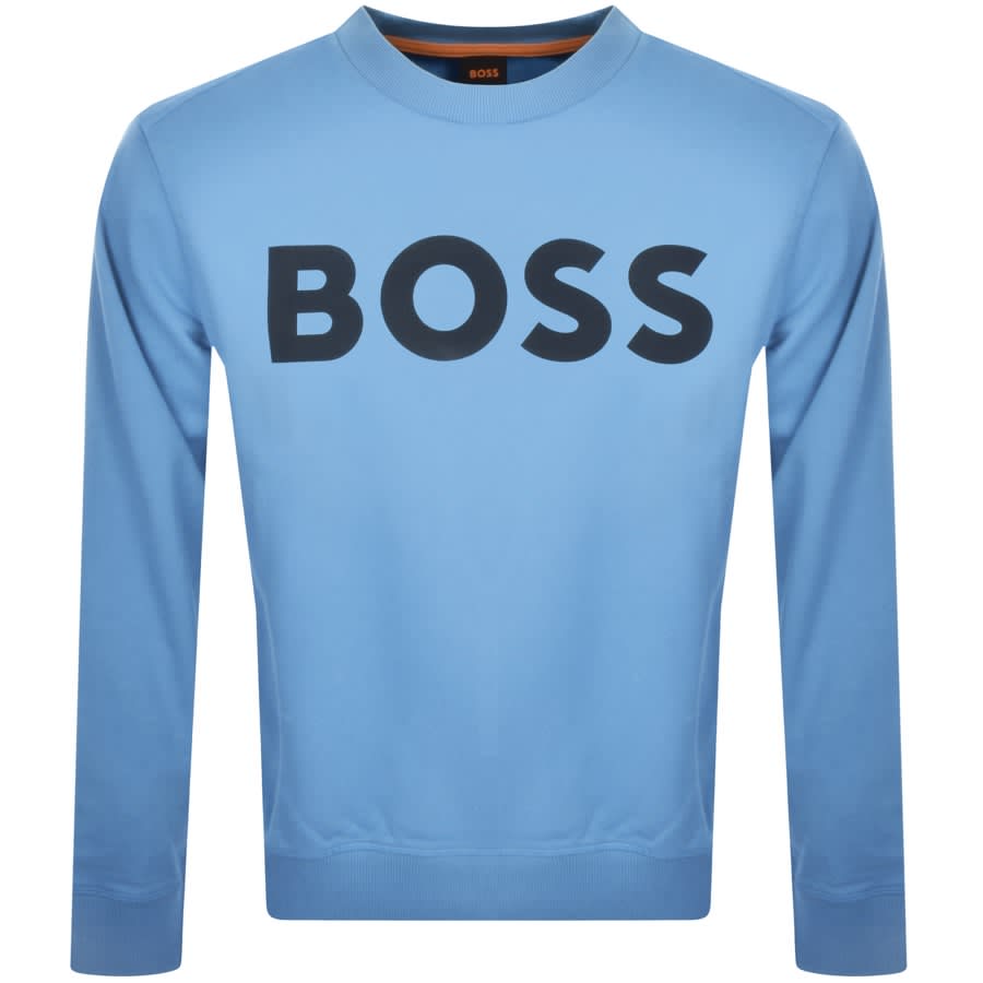 Image number 1 for BOSS We Basic Crew Neck Sweatshirt Blue
