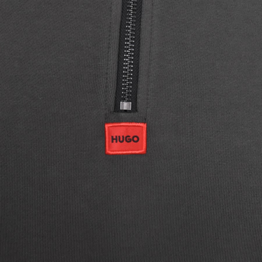 Image number 3 for HUGO Durty Half Zip Sweatshirt Grey