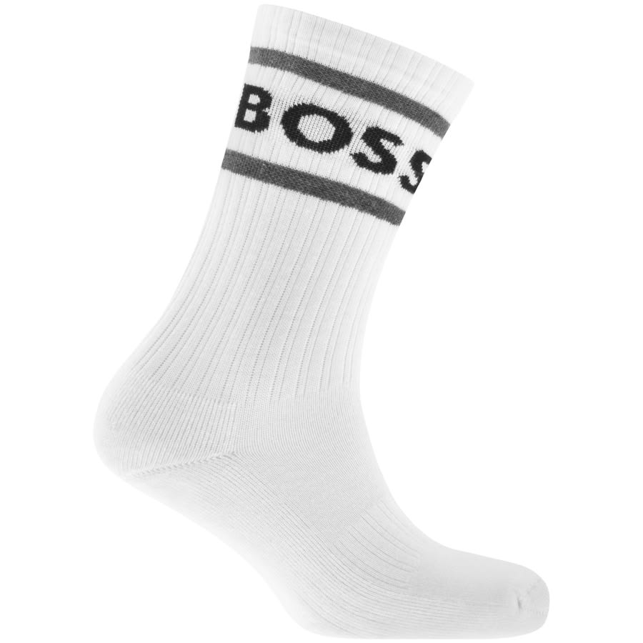 Image number 2 for BOSS Three Pack Crew Socks Black